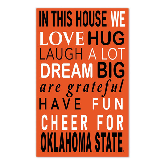 Fan Creations NCAA Oklahoma State University in This House 11x19 Wall Decor