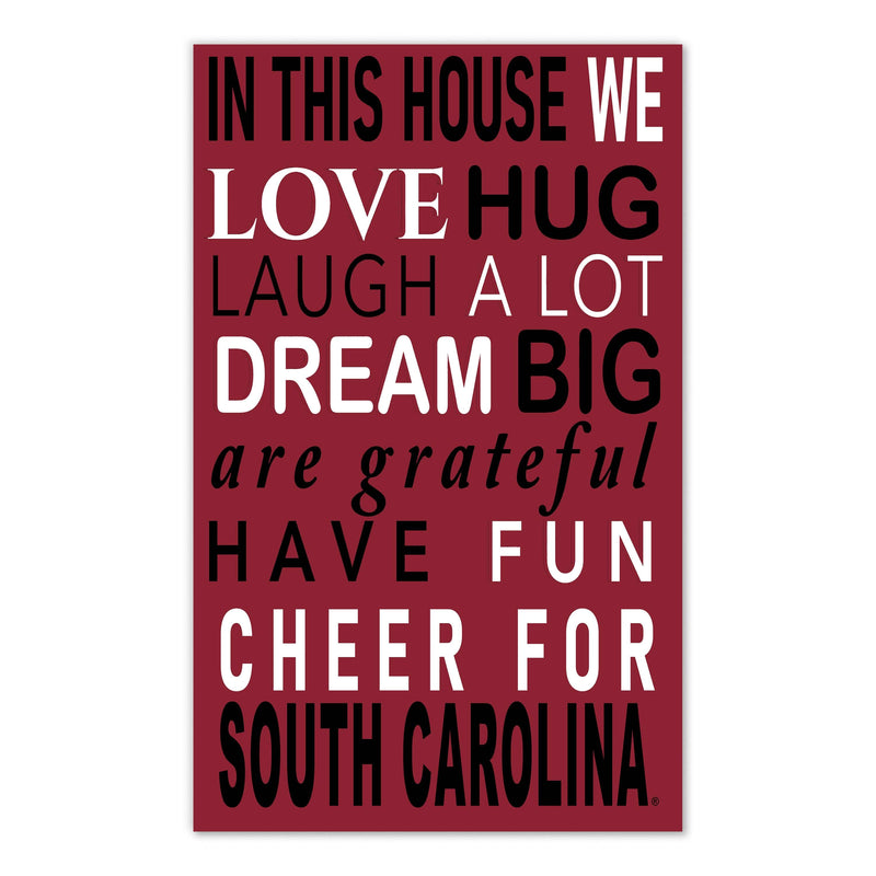 Load image into Gallery viewer, Fan Creations NCAA University of South Carolina in This House 11x19 Wall Decor
