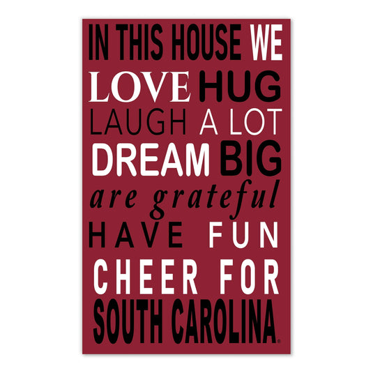 Fan Creations NCAA University of South Carolina in This House 11x19 Wall Decor