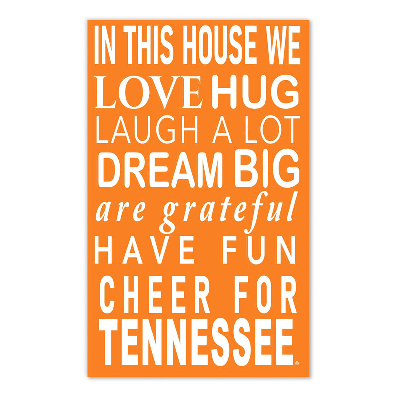 Load image into Gallery viewer, Fan Creations NCAA University of Tennessee in This House 11x19 Wall Decor
