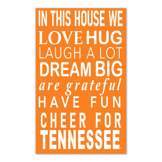 Fan Creations NCAA University of Tennessee in This House 11x19 Wall Decor