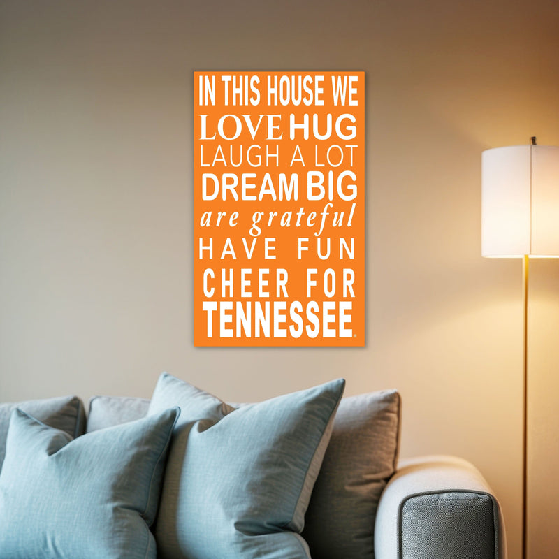 Load image into Gallery viewer, Fan Creations NCAA University of Tennessee in This House 11x19 Wall Decor
