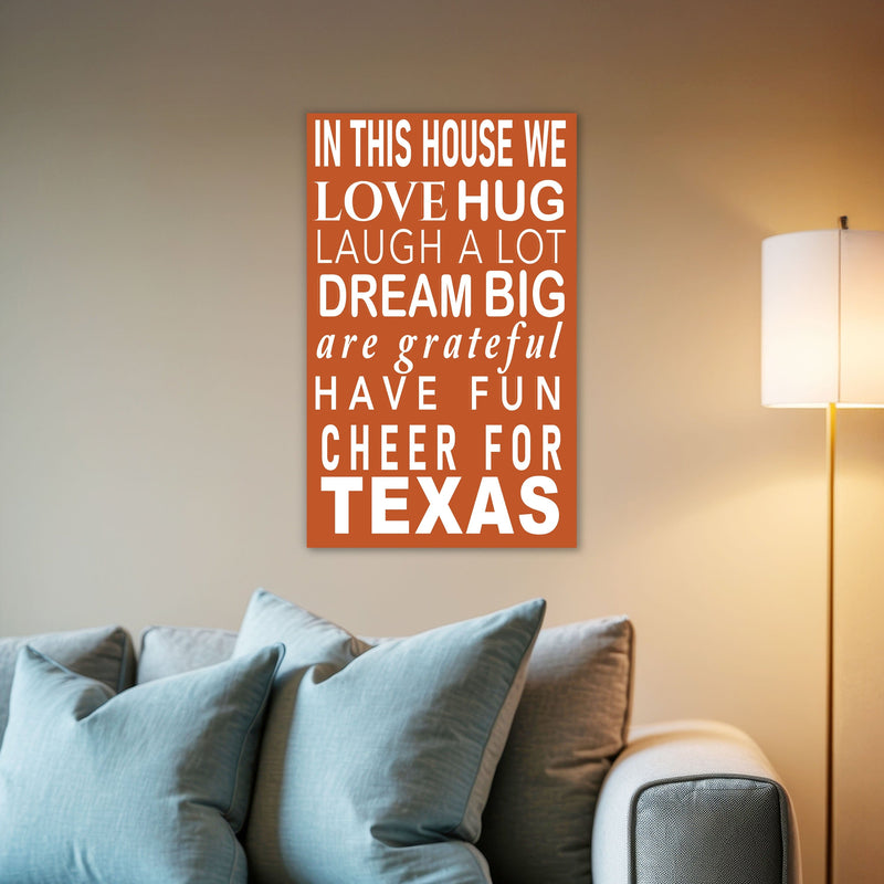 Load image into Gallery viewer, Fan Creations NCAA University of Texas in This House 11x19 Wall Decor
