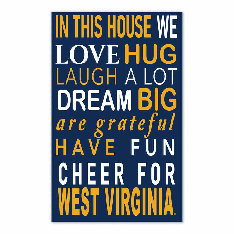 Load image into Gallery viewer, Fan Creations NCAA West Virginia University in This House 11x19 Wall Decor
