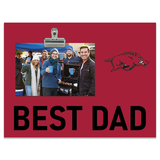 Fan Creations Best Dad NCAA University of Arkansas Clip Frame