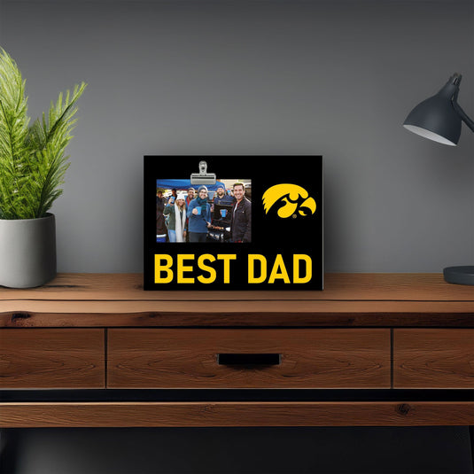 Fan Creations Best Dad NCAA University of Iowa Clip Frame