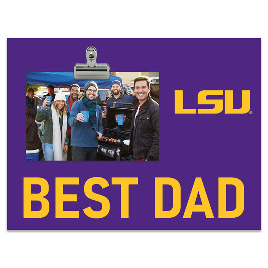 Fan Creations Best Dad NCAA LSU Clip Frame