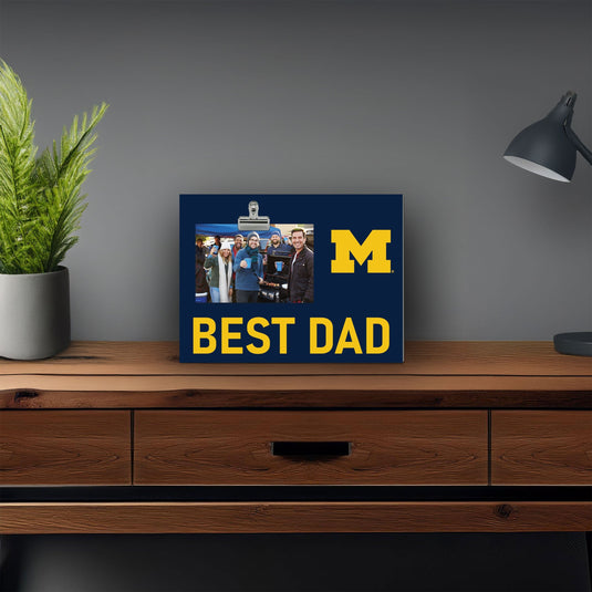 Fan Creations Best Dad NCAA University of Michigan Clip Frame