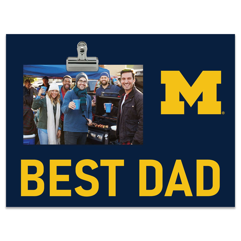 Load image into Gallery viewer, Fan Creations Best Dad NCAA University of Michigan Clip Frame
