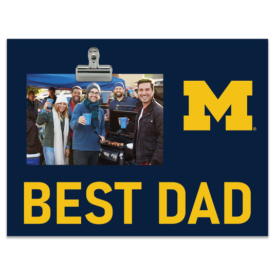 Fan Creations Best Dad NCAA University of Michigan Clip Frame