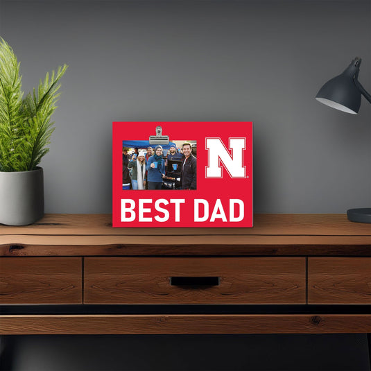 Fan Creations Best Dad NCAA University of Nebraska Clip Frame