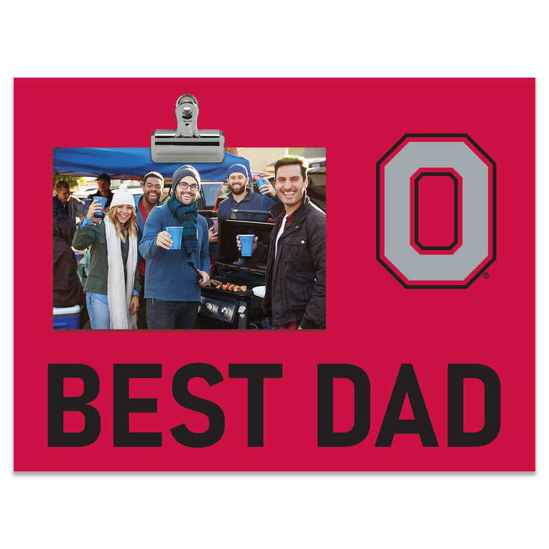 Load image into Gallery viewer, Fan Creations Best Dad NCAA Ohio State University Clip Frame
