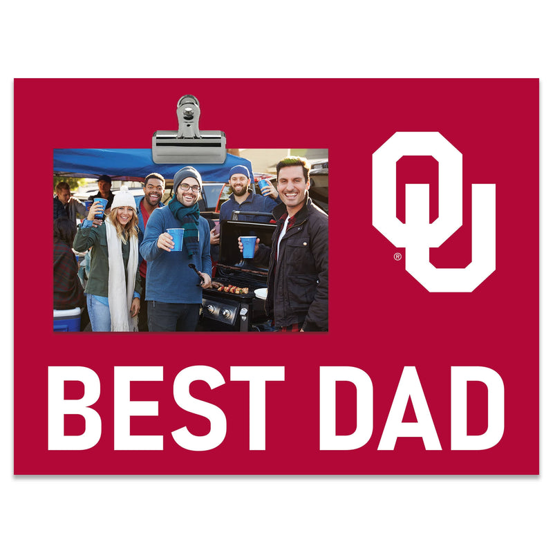 Load image into Gallery viewer, Fan Creations Best Dad NCAA University of Oklahoma Clip Frame
