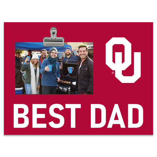 Fan Creations Best Dad NCAA University of Oklahoma Clip Frame