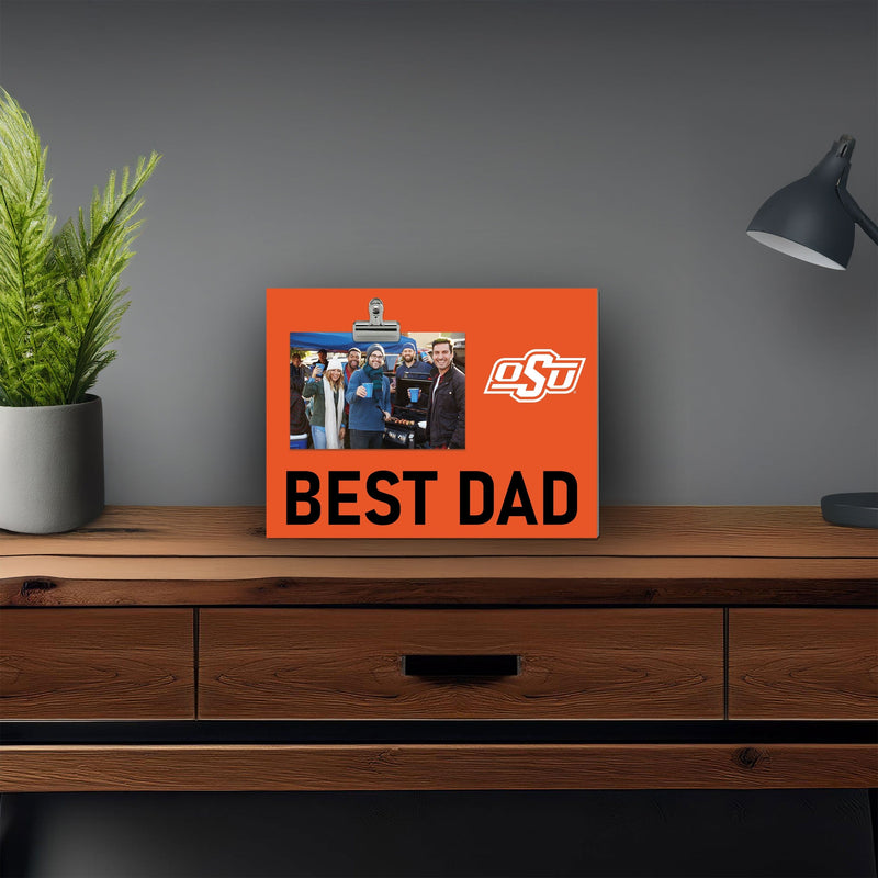 Load image into Gallery viewer, Fan Creations Best Dad NCAA Oklahoma State University Clip Frame
