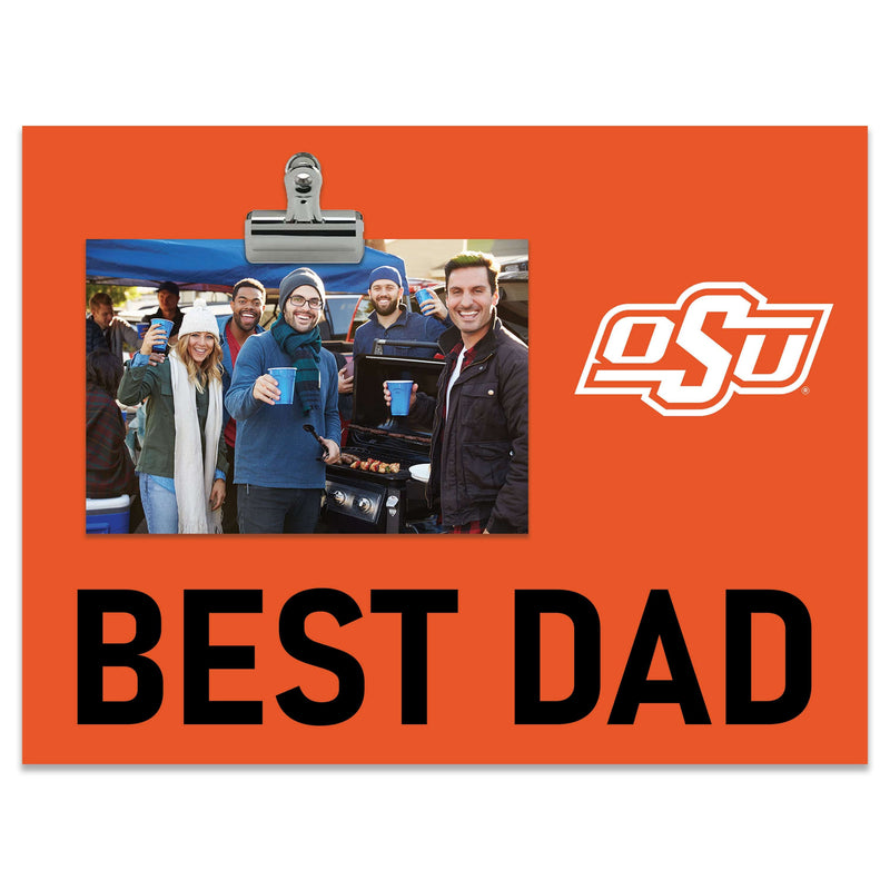 Load image into Gallery viewer, Fan Creations Best Dad NCAA Oklahoma State University Clip Frame

