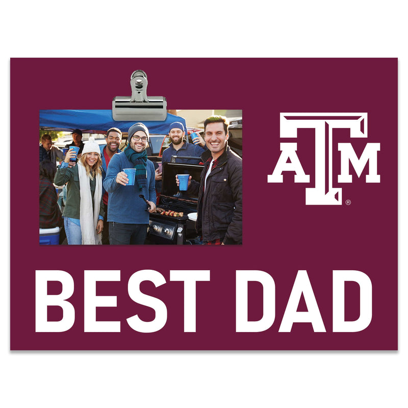 Load image into Gallery viewer, Fan Creations Best Dad NCAA Texas A&amp;M University Clip Frame
