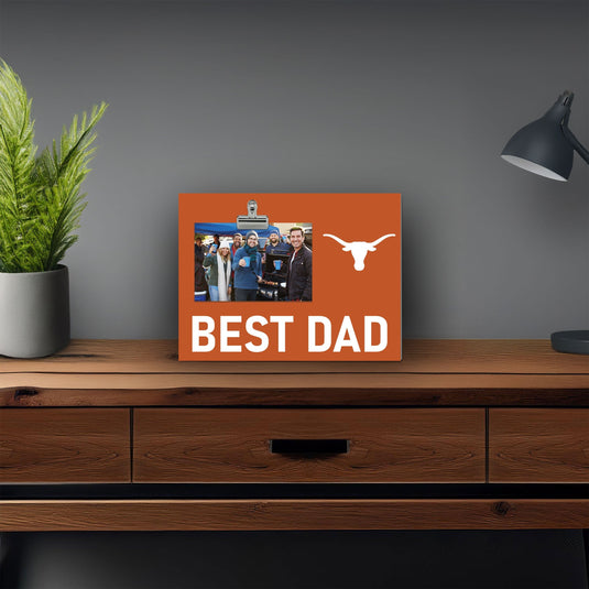 Fan Creations Best Dad NCAA University of Texas Clip Frame