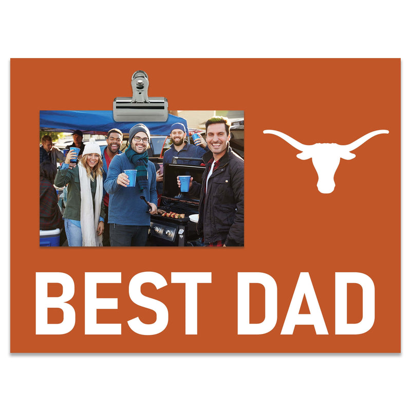 Load image into Gallery viewer, Fan Creations Best Dad NCAA University of Texas Clip Frame
