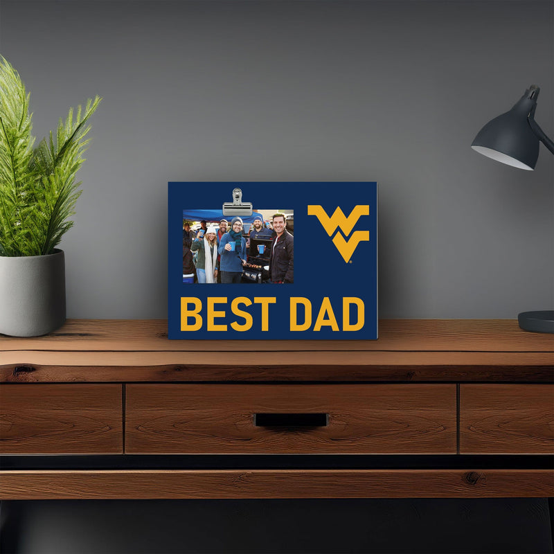 Load image into Gallery viewer, Fan Creations Best Dad NCAA West Virginia University Clip Frame
