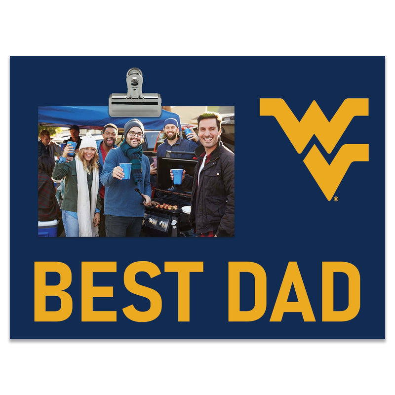 Load image into Gallery viewer, Fan Creations Best Dad NCAA West Virginia University Clip Frame
