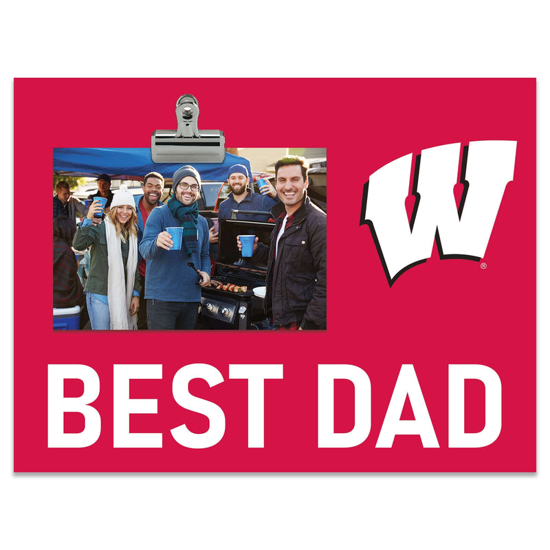 Load image into Gallery viewer, Fan Creations Best Dad NCAA University of Wisconsin Clip Frame
