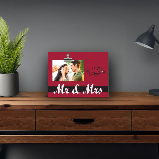 Fan Creations Brightline Mr. and Mrs. NCAA University of Arkansas Clip Frame