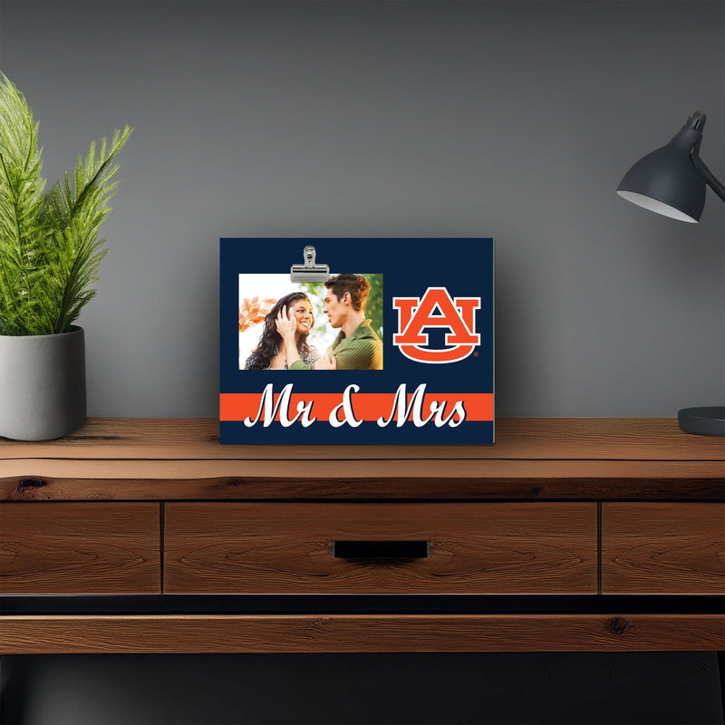 Load image into Gallery viewer, Fan Creations Brightline Mr. and Mrs. NCAA Auburn University Clip Frame
