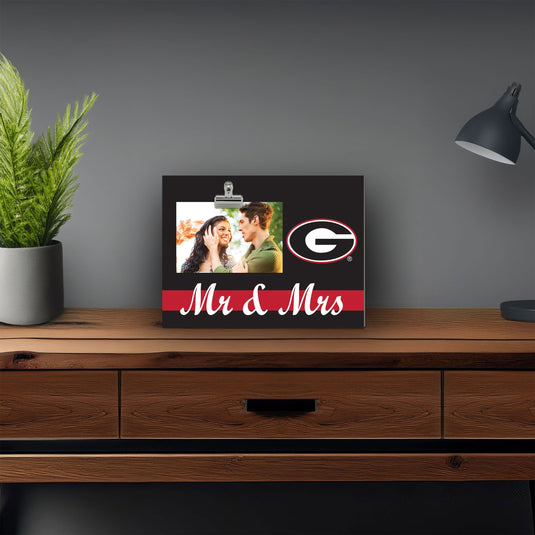Fan Creations Brightline Mr. and Mrs. NCAA University of Georgia Clip Frame