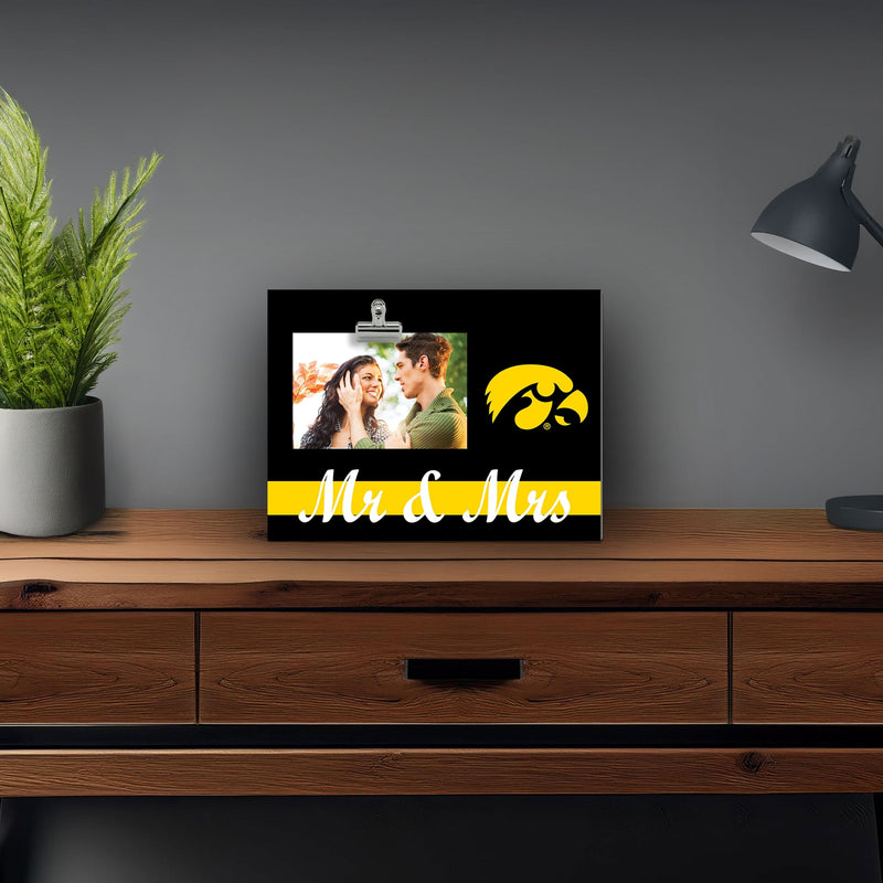 Load image into Gallery viewer, Fan Creations Brightline Mr. and Mrs. NCAA University of Iowa Clip Frame
