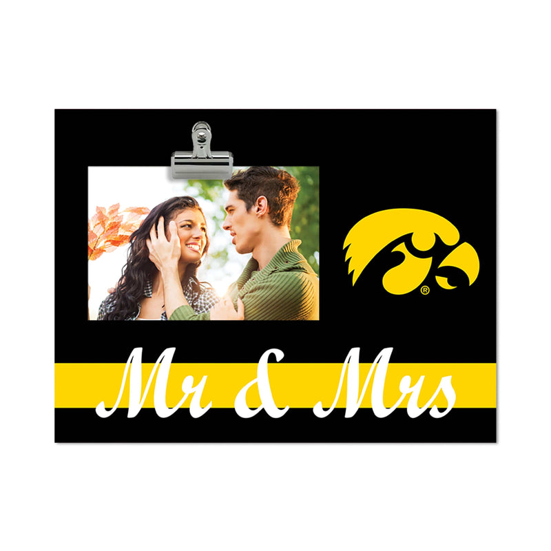 Load image into Gallery viewer, Fan Creations Brightline Mr. and Mrs. NCAA University of Iowa Clip Frame
