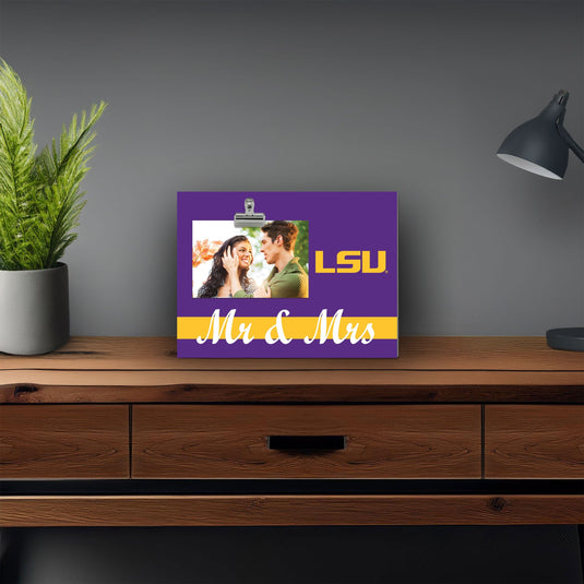 Fan Creations Brightline Mr. and Mrs. NCAA LSU Clip Frame