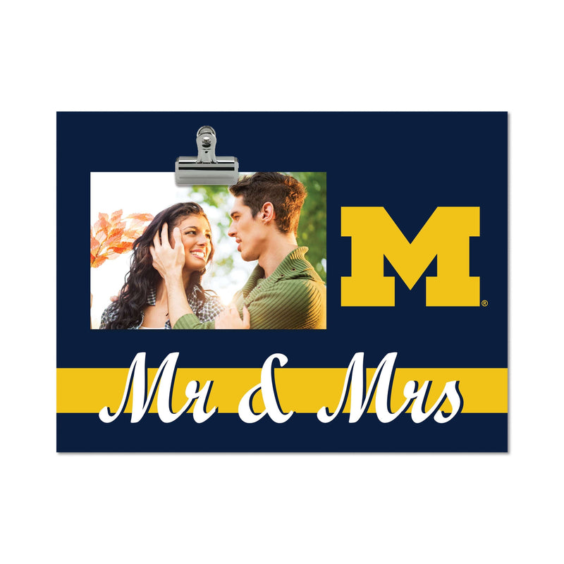 Load image into Gallery viewer, Fan Creations Brightline Mr. and Mrs. NCAA University of Michigan Clip Frame
