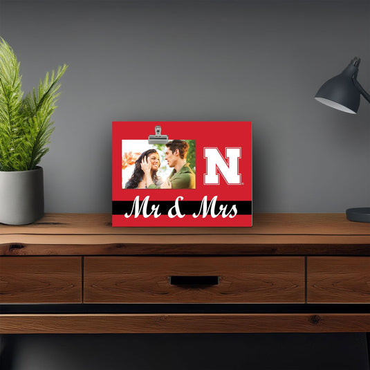 Fan Creations Brightline Mr. and Mrs. NCAA University of Nebraska Clip Frame