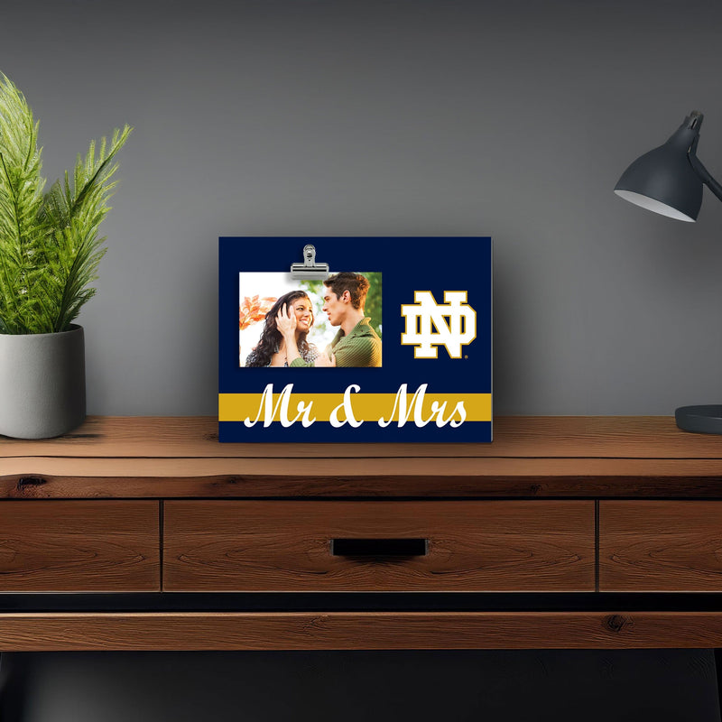 Load image into Gallery viewer, Fan Creations Brightline Mr. and Mrs. NCAA University of Notre Dame Clip Frame
