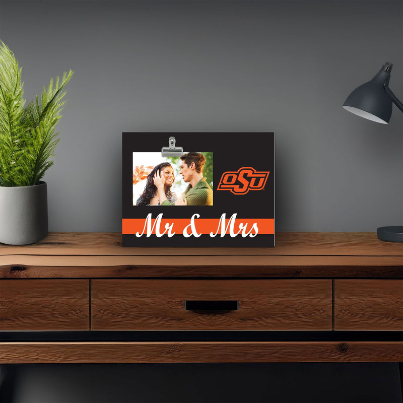 Load image into Gallery viewer, Fan Creations Brightline Mr. and Mrs. NCAA Oklahoma State University Clip Frame
