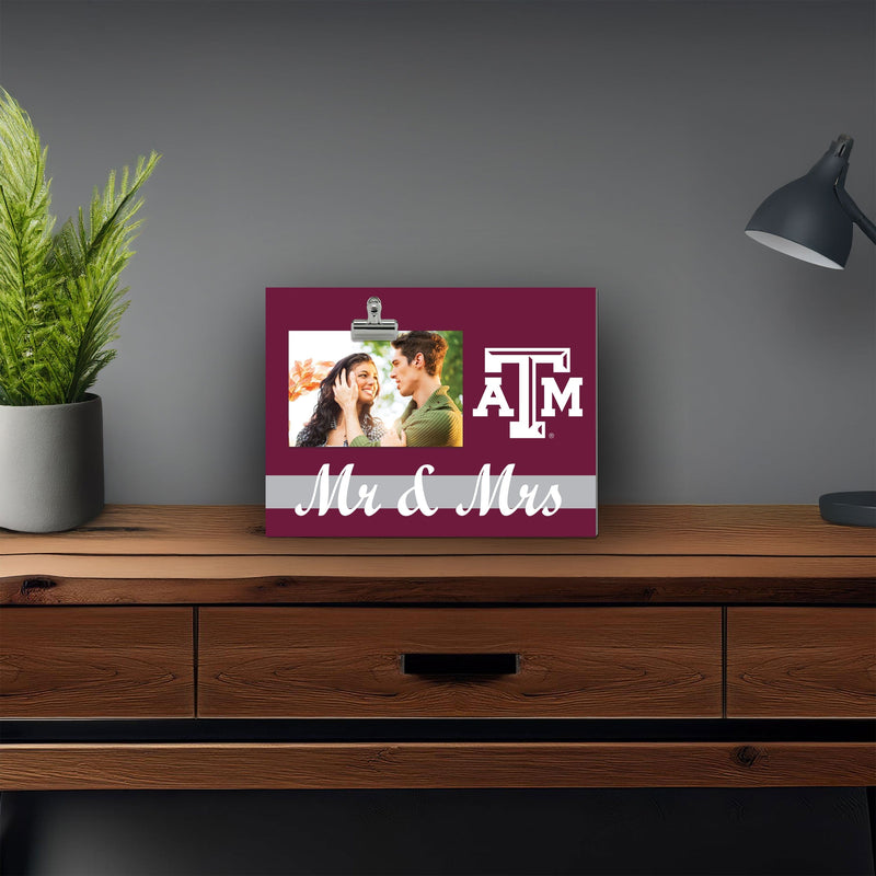 Load image into Gallery viewer, Fan Creations Brightline Mr. and Mrs. NCAA Texas A&amp;M University Clip Frame
