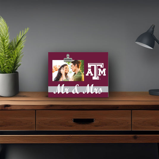 Fan Creations Brightline Mr. and Mrs. NCAA Texas A&M University Clip Frame
