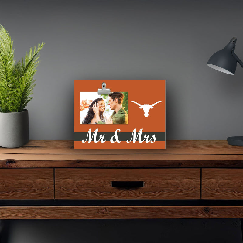Load image into Gallery viewer, Fan Creations Brightline Mr. and Mrs. NCAA University of Texas Clip Frame
