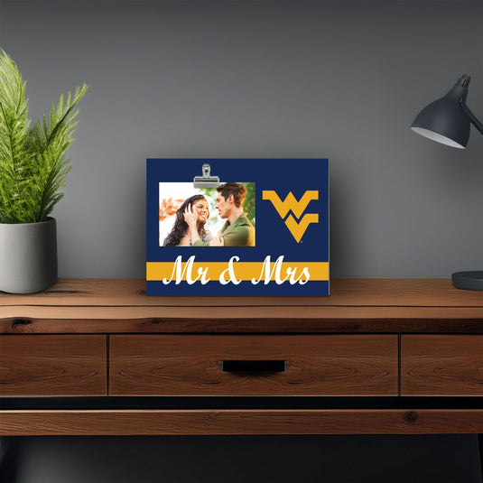 Fan Creations Brightline Mr. and Mrs. NCAA West Virginia University Clip Frame