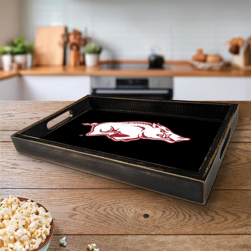 Load image into Gallery viewer, Fan Creations Brightline NCAA University of Arkansas Logo Serving Tray
