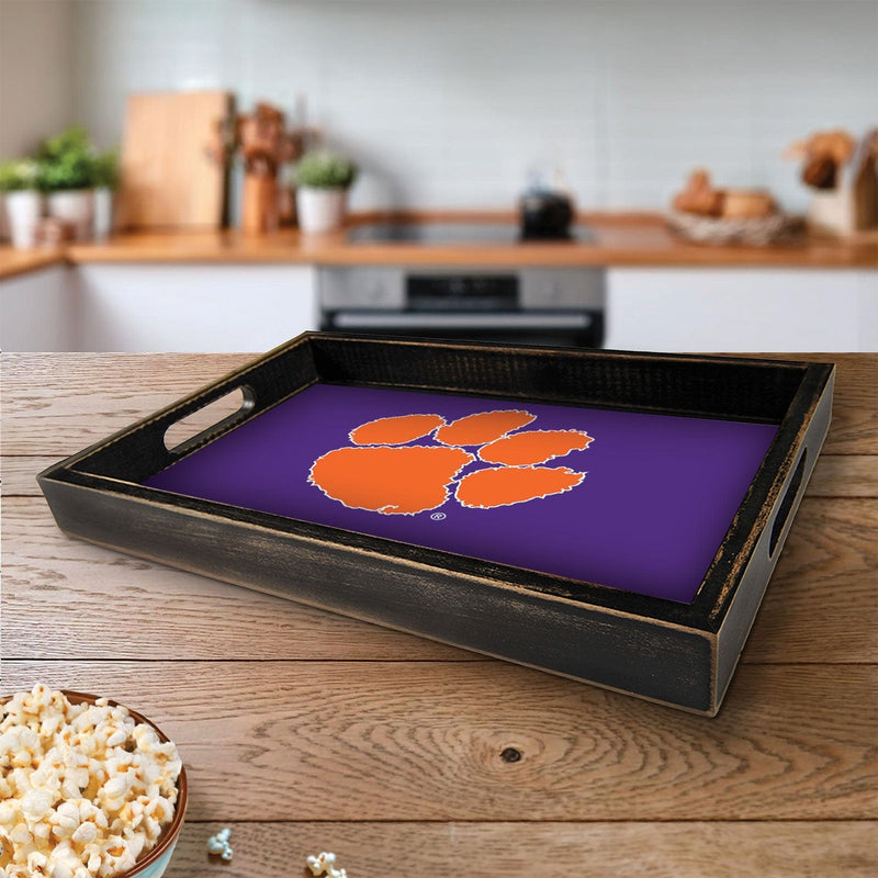 Load image into Gallery viewer, Fan Creations Brightline NCAA Clemson University Logo Serving Tray
