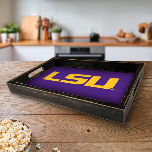 Fan Creations Brightline NCAA LSU Logo Serving Tray