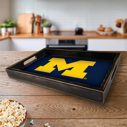 Fan Creations Brightline NCAA University of Michigan Logo Serving Tray