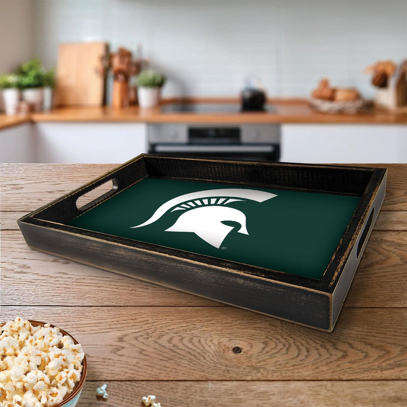 Load image into Gallery viewer, Fan Creations Brightline NCAA Michigan State University Logo Serving Tray
