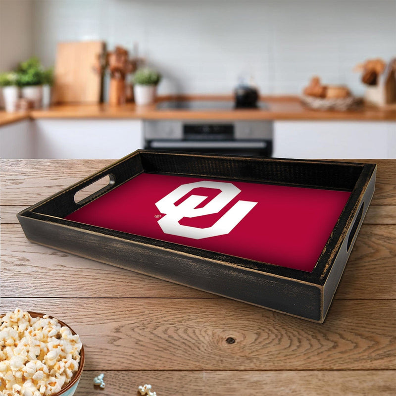 Load image into Gallery viewer, Fan Creations Brightline NCAA University of Oklahoma Logo Serving Tray
