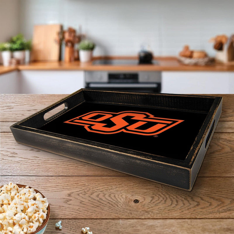 Load image into Gallery viewer, Fan Creations Brightline NCAA Oklahoma State University Logo Serving Tray
