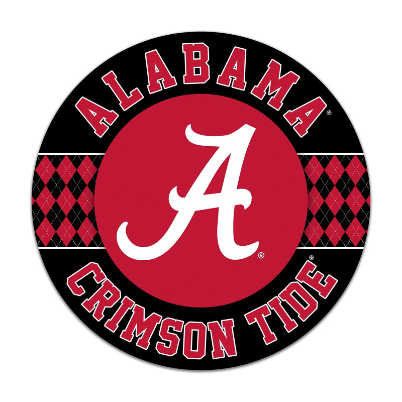 Load image into Gallery viewer, Fan Creations NCAA University of Alabama Argyle 16inc Circle Wall Art
