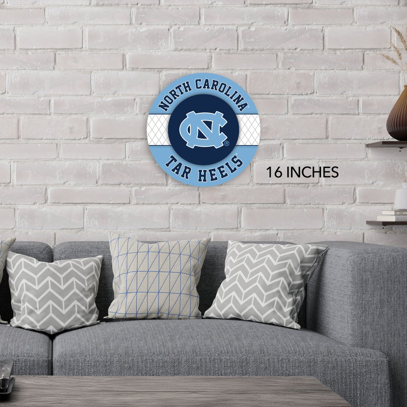 Load image into Gallery viewer, Fan Creations NCAA University of North Carolina at Chapel Hill Argyle 16inc Circle Wall Art
