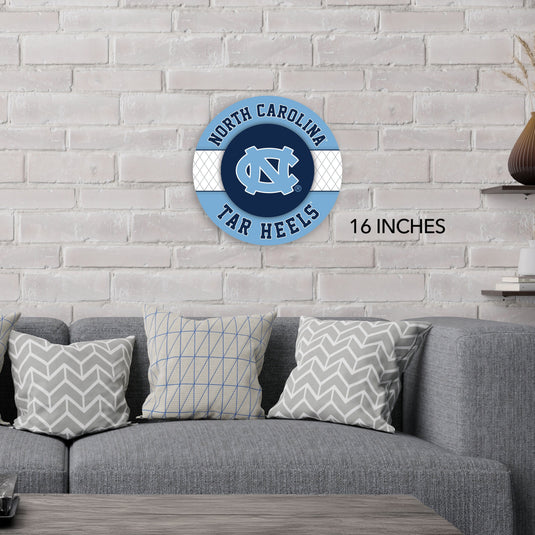Fan Creations NCAA University of North Carolina at Chapel Hill Argyle 16inc Circle Wall Art